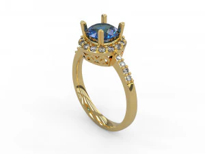 woman solitaire ring 141 3D Print Model