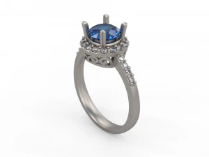 woman solitaire ring 141 3D Print Model
