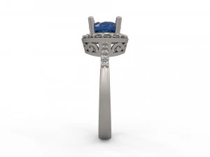 woman solitaire ring 141 3D Print Model