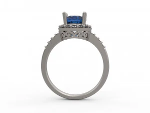 woman solitaire ring 141 3D Print Model