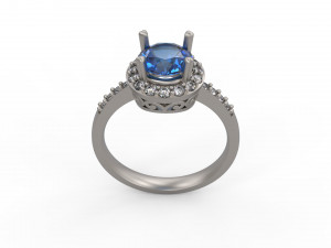 woman solitaire ring 141 3Dプリントモデル