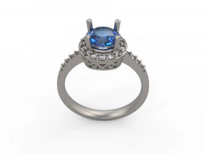 woman solitaire ring 141 3D Print Model