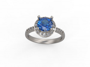 woman solitaire ring 141 3Dプリントモデル