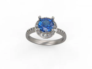 woman solitaire ring 141 3D Print Model