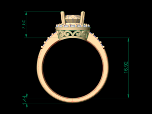 woman solitaire ring 141 3Dプリントモデル