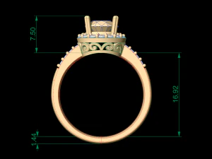 woman solitaire ring 141 3D Print Model