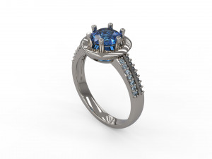 woman solitaire ring 142 3D 프린트 모델