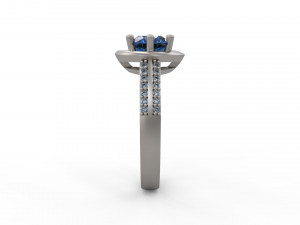 woman solitaire ring 142 3D 打印模型