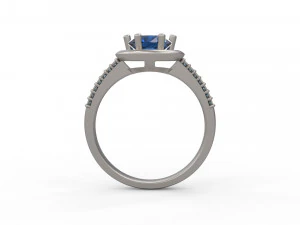 woman solitaire ring 142 3D Print Model