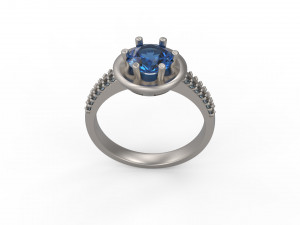 woman solitaire ring 142 3D 打印模型