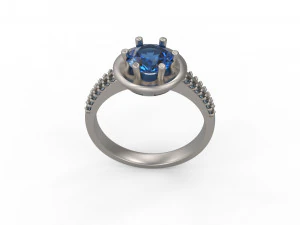 woman solitaire ring 142 3D Print Model