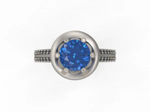 woman solitaire ring 142 3D Print Model