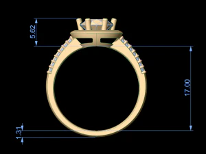 woman solitaire ring 142 3D Print Model