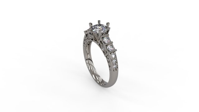 woman solitaire ring 143 Modelo de Impressão 3D .c4d .max .obj .3ds .fbx .stl .blend 