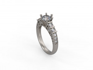 woman solitaire ring 143 Modelo de Impressão 3D