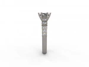 woman solitaire ring 143 3D Print Model
