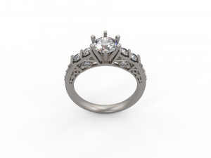 woman solitaire ring 143 Modelo de Impressão 3D