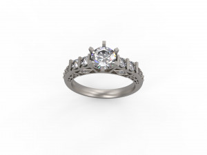 woman solitaire ring 143 Modelo de Impressão 3D