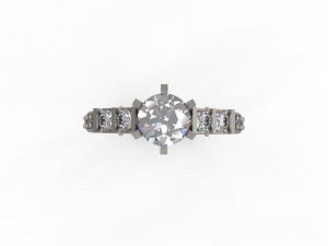 woman solitaire ring 143 Modelo de Impressão 3D