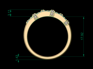 woman wedding ring 144 3D प्रिंट मॉडल