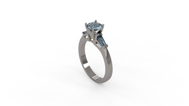 woman solitaire ring 145 3D 프린트 모델 .c4d .max .obj .3ds .fbx .stl .blend 