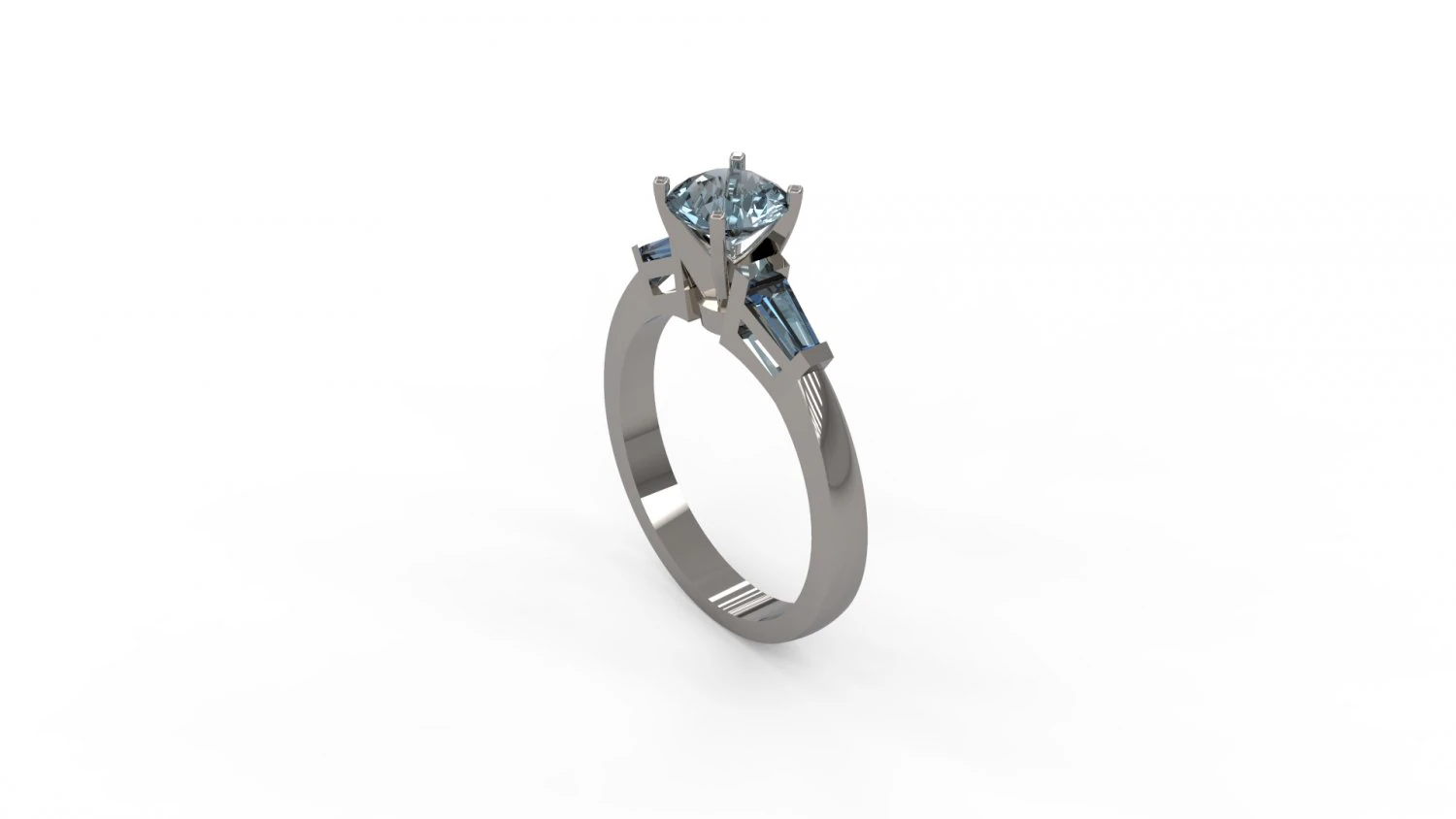 woman solitaire ring 145 3D Print Model .c4d .max .obj .3ds .fbx .stl .blend 