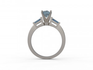 woman solitaire ring 145 3D 프린트 모델