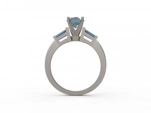 woman solitaire ring 145 3D Print Model