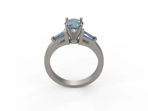 woman solitaire ring 145 3D Print Model