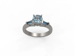 woman solitaire ring 145 3D Print Model