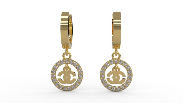 earring 62 3Dプリントモデル .c4d .max .obj .3ds .fbx .stl .blend 