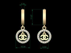 earring 62 3Dプリントモデル