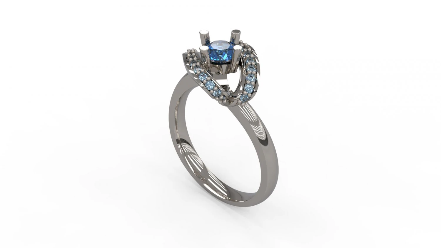 woman solitaire ring 146 3D Print Model .c4d .max .obj .3ds .fbx .stl .blend