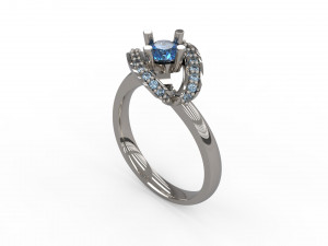 woman solitaire ring 146 3D 프린트 모델