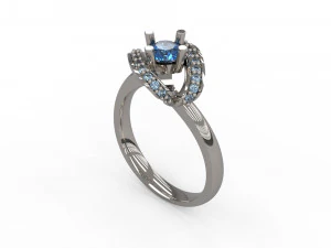 bague solitaire femme 146 Modèles 3D en vedette