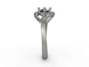 woman solitaire ring 146 3D Print Model