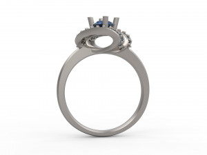 woman solitaire ring 146 3Dプリントモデル