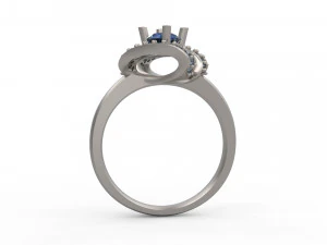 woman solitaire ring 146 3D Print Model