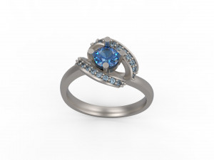 woman solitaire ring 146 3Dプリントモデル