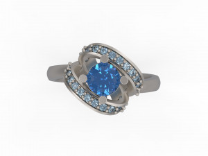 woman solitaire ring 146 3Dプリントモデル