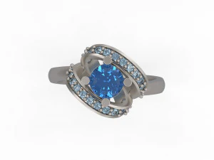 woman solitaire ring 146 3D Print Model