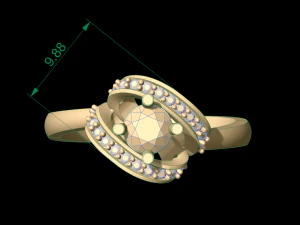 woman solitaire ring 146 3D Print Model