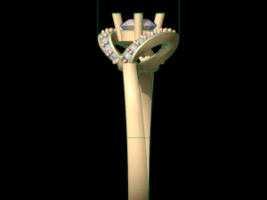 woman solitaire ring 146 3D Print Model