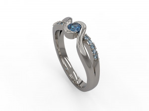 woman solitaire ring 147 3D Print Model