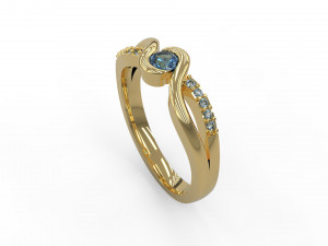 woman solitaire ring 147 3Dプリントモデル