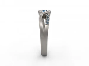 woman solitaire ring 147 3D Print Model