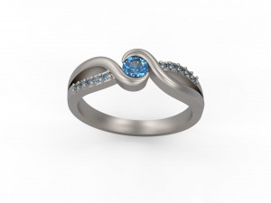woman solitaire ring 147 3Dプリントモデル