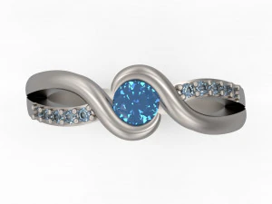 woman solitaire ring 147 3D Print Model