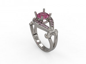 woman solitaire ring 148 3D Print Model