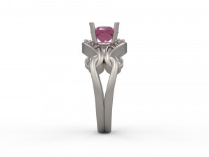 woman solitaire ring 148 3D Принт Модель